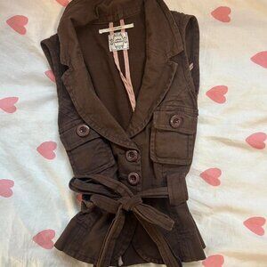 Women's Brown Vest - Urban Behaviour